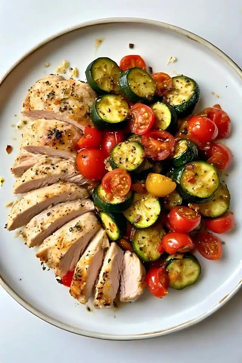 Lemon Garlic Chicken with Roasted Veggies (Gluten Free, 20 Minutes) 1 lemon garlic chicken with roasted veggies gluten free recipe