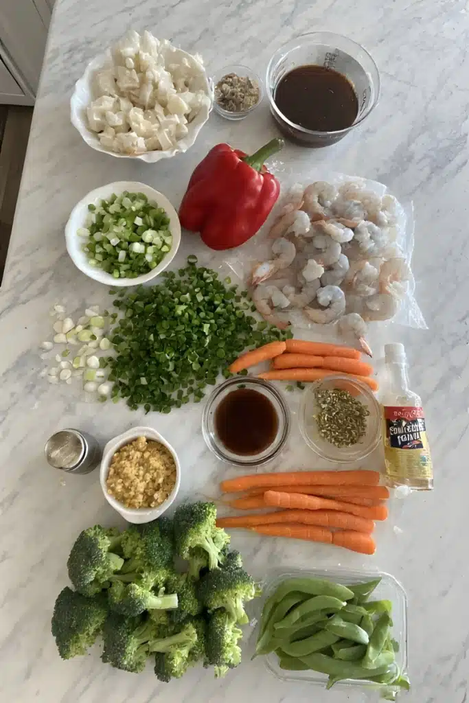 Shrimp Stir Fry with Tamari Sauce (Easy & Flavorful) 3 Ingredients for shrimp stir fry with tamari sauce