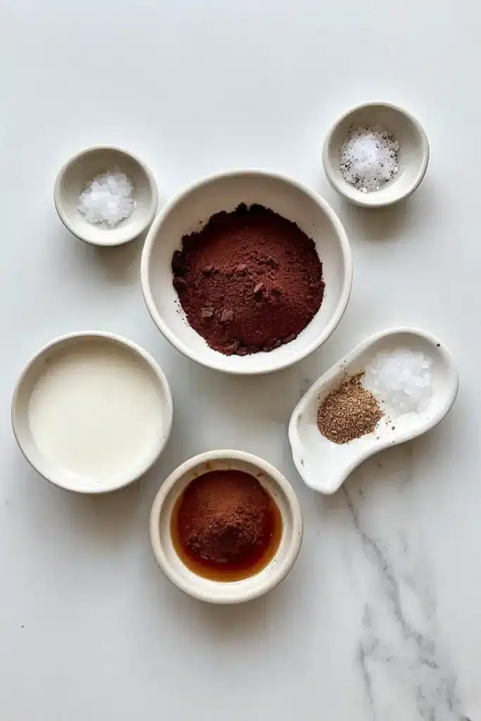 Dairy Free Chocolate Pudding (Vegan, Creamy & Quick) 2 Ingredients for dairy free chocolate pudding laid out on counter