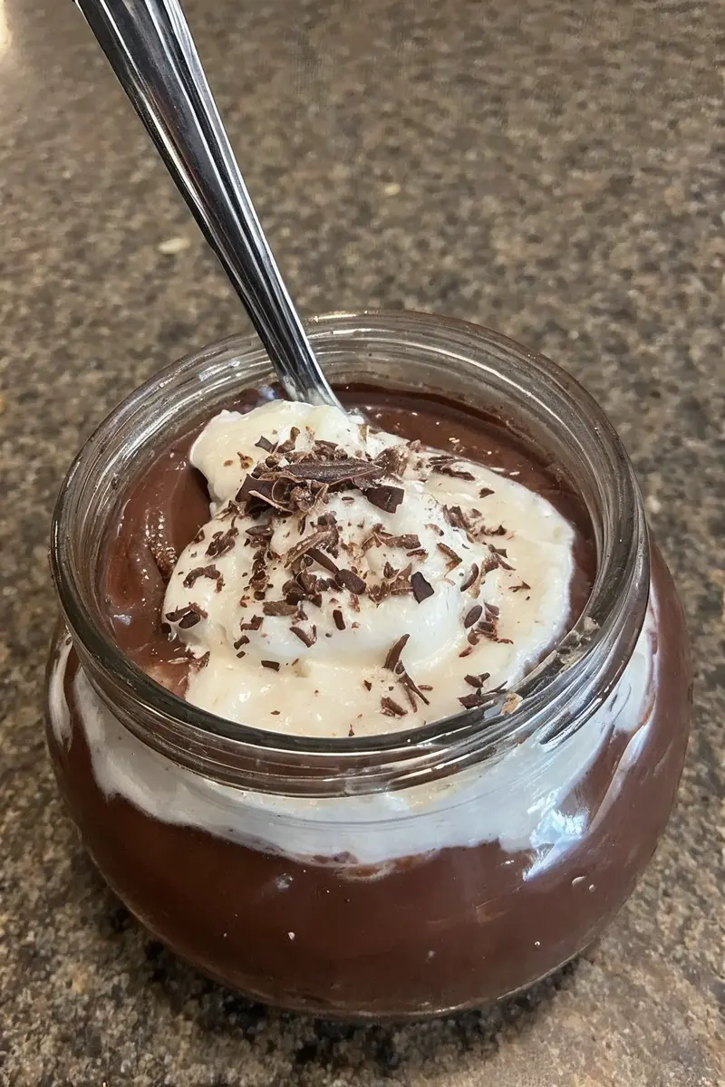Dairy Free Chocolate Pudding (Vegan, Creamy & Quick) 7 Served chilled dairy free pudding with coconut cream