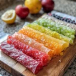 Easy Nut-Free Dairy-Free Snacks (Kid-Approved + Allergy-Safe) 2 Homemade fruit roll-ups nut-free and dairy-free snack