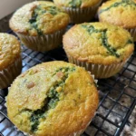 Easy Nut-Free Dairy-Free Snacks (Kid-Approved + Allergy-Safe) 10 Spinach banana Hulk muffins cooling on wire rack