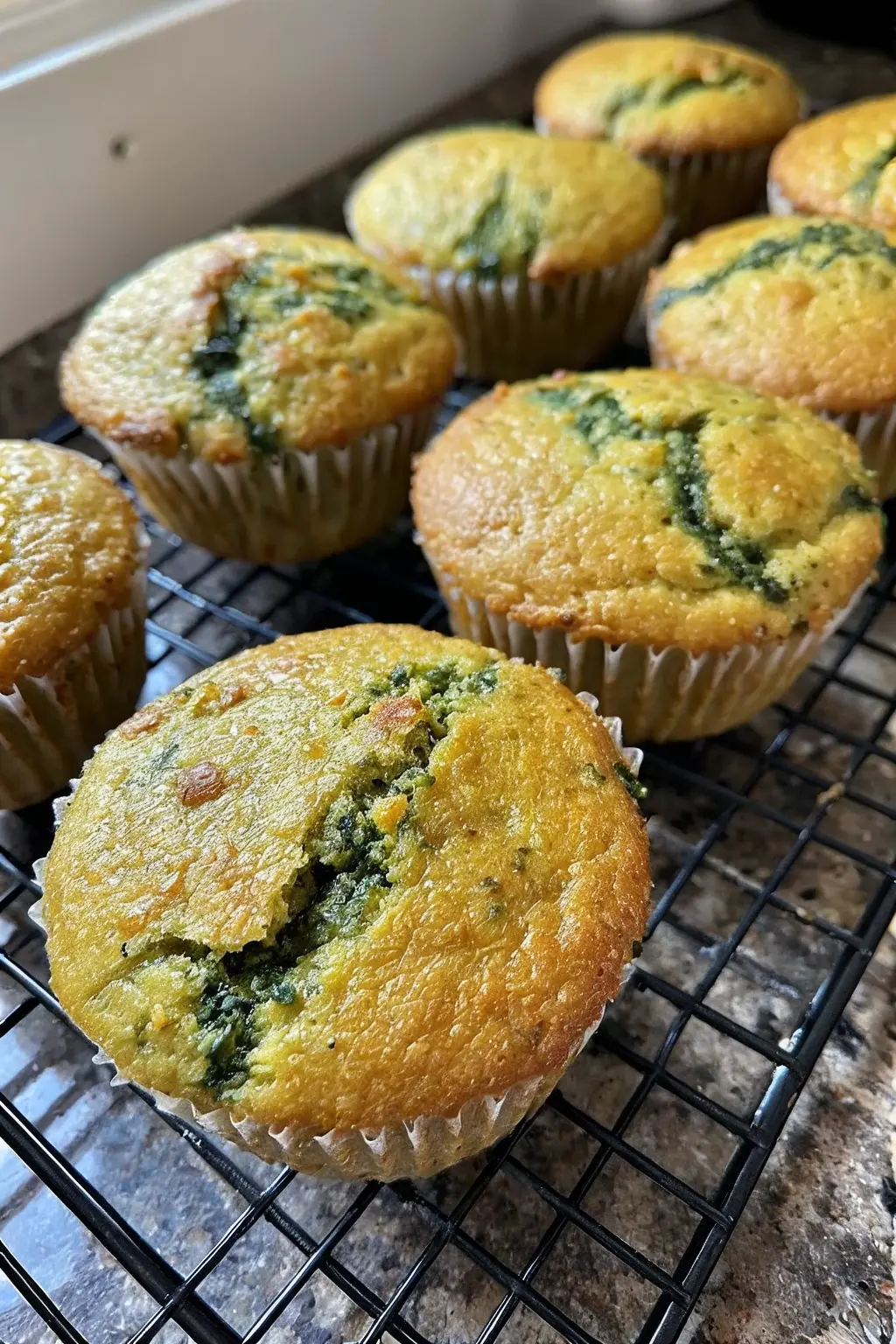 Spinach Banana Hulk Muffins: A Dairy-Free, Nut-Free Power Snack Kids Actually Eat 1 Spinach banana Hulk muffins cooling on wire rack